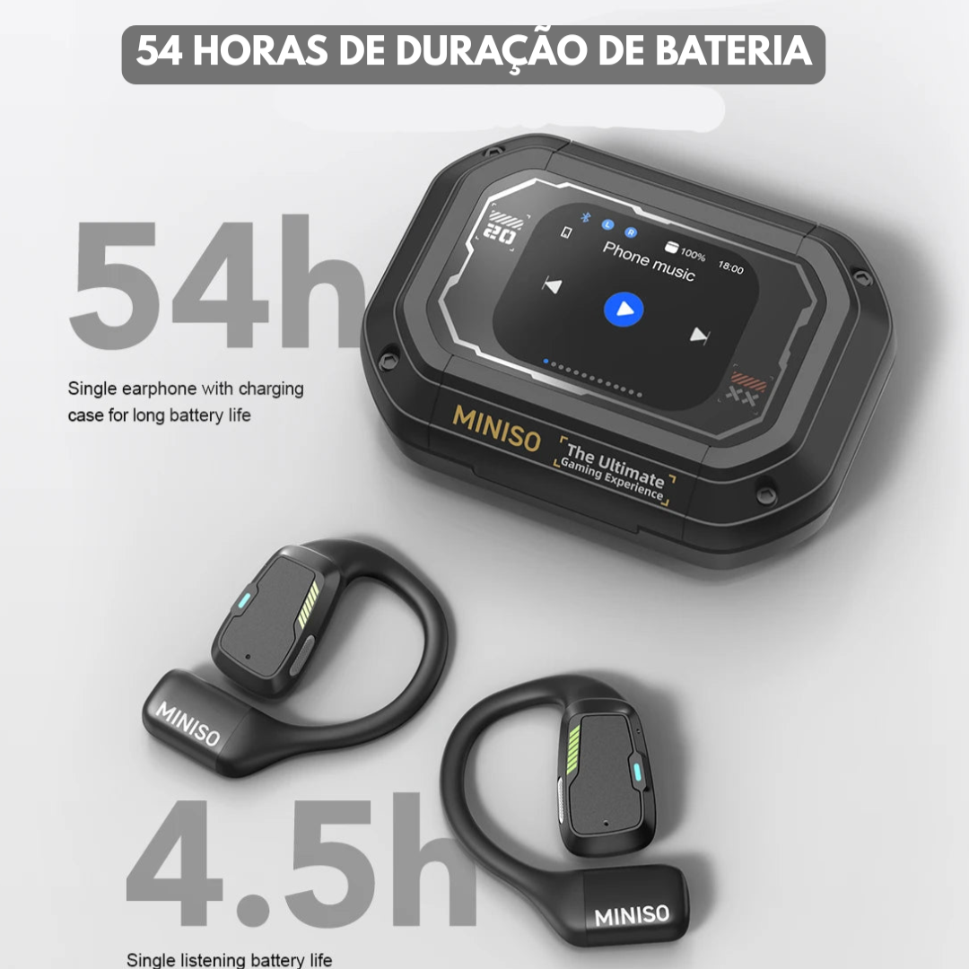 Fone de Ouvido Tradutor à Prova d’Água Longa Duração de Bateria