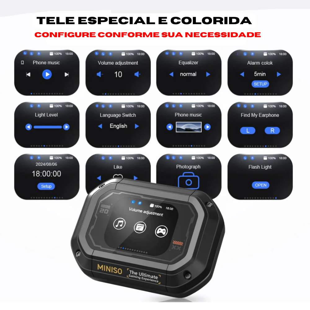 Fone de Ouvido Tradutor à Prova d’Água Longa Duração de Bateria