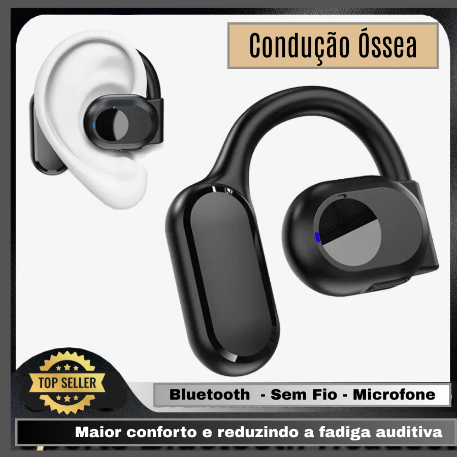 Bone Conduction Headphones Bluetooth Wireless Headphones with Mic Noise Cancelling and Handsfree