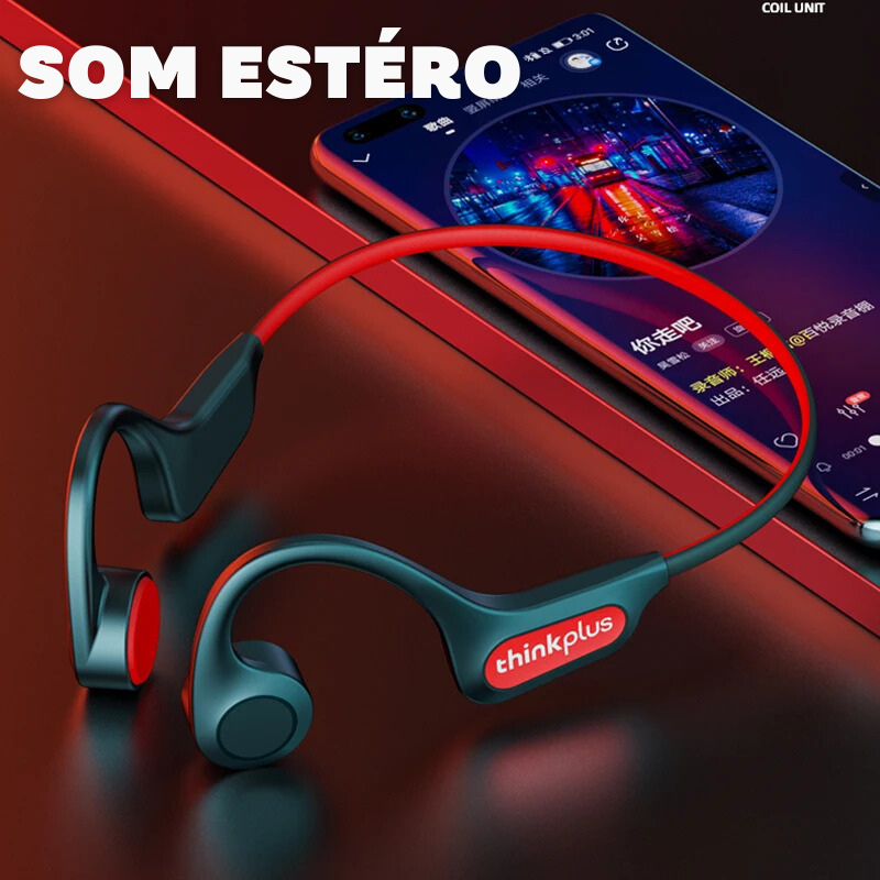 Fone de Ouvido Lenovo X3 Pro Condução Óssea Microfone