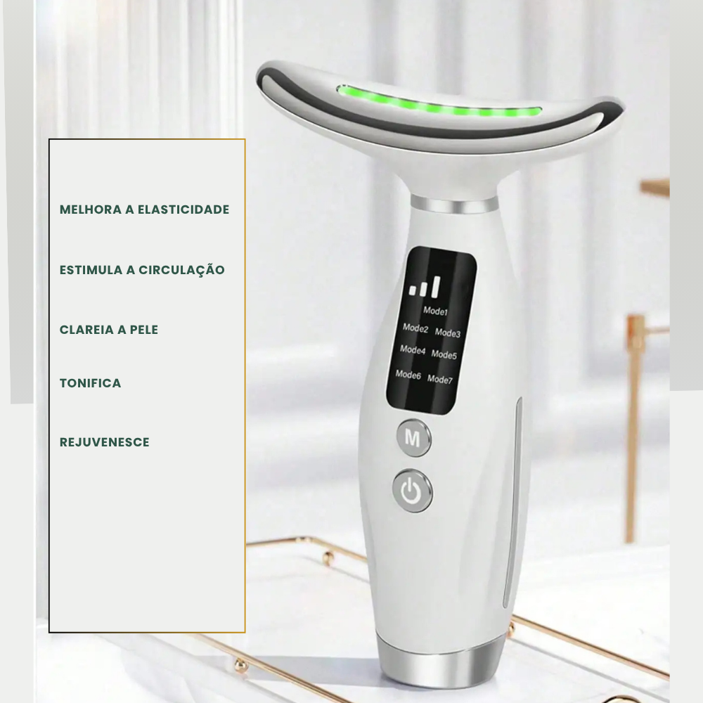 Aparelho de Beleza Facial com Luz Colorida