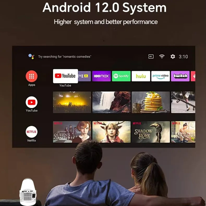 Projetor MAX PRO 4K 1080p Cinema em Casa