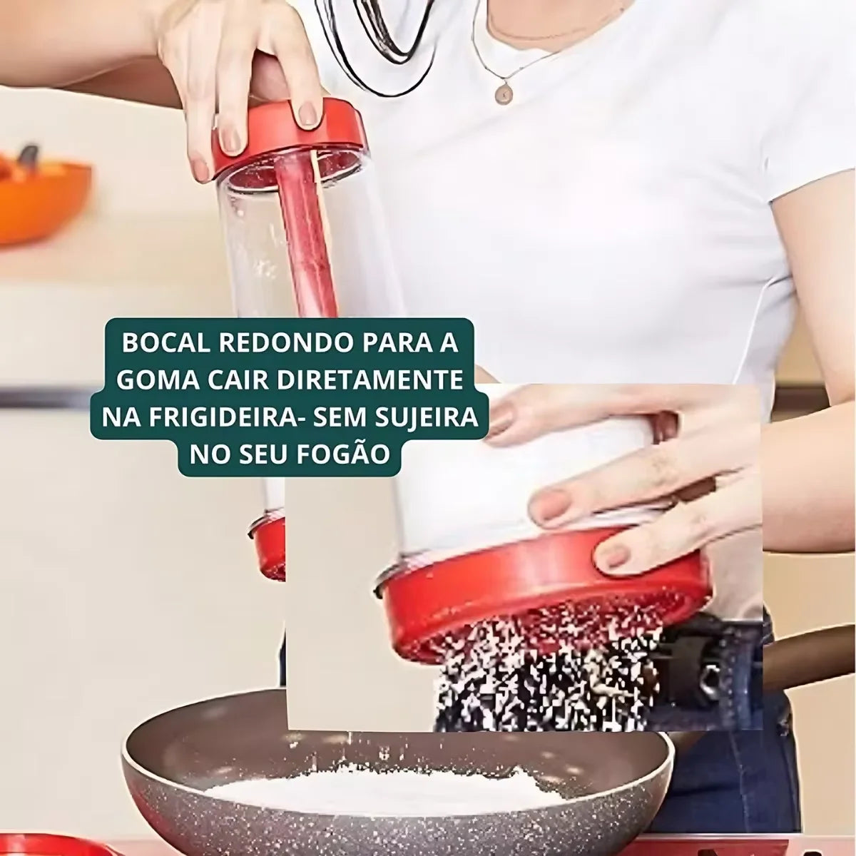Tapioqueira Polvilhador De Farinha Peneira Armazena Tapioca