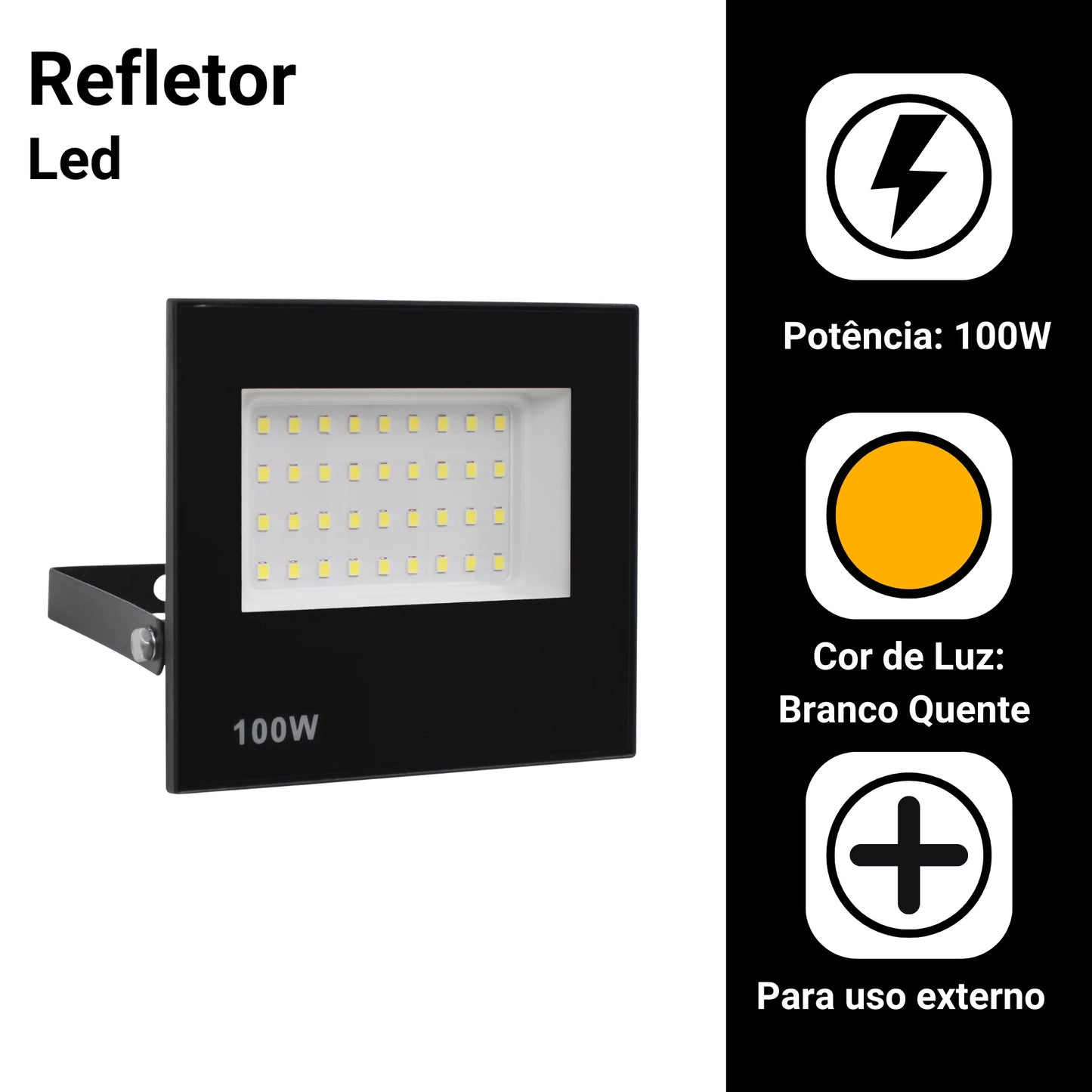 Refletor LED 100W Mini – Bivolt