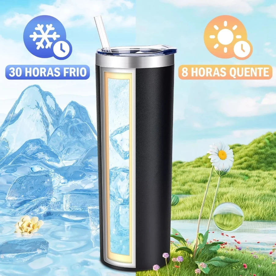 Garrafa Térmica 600 ml Inox Antivazamento
