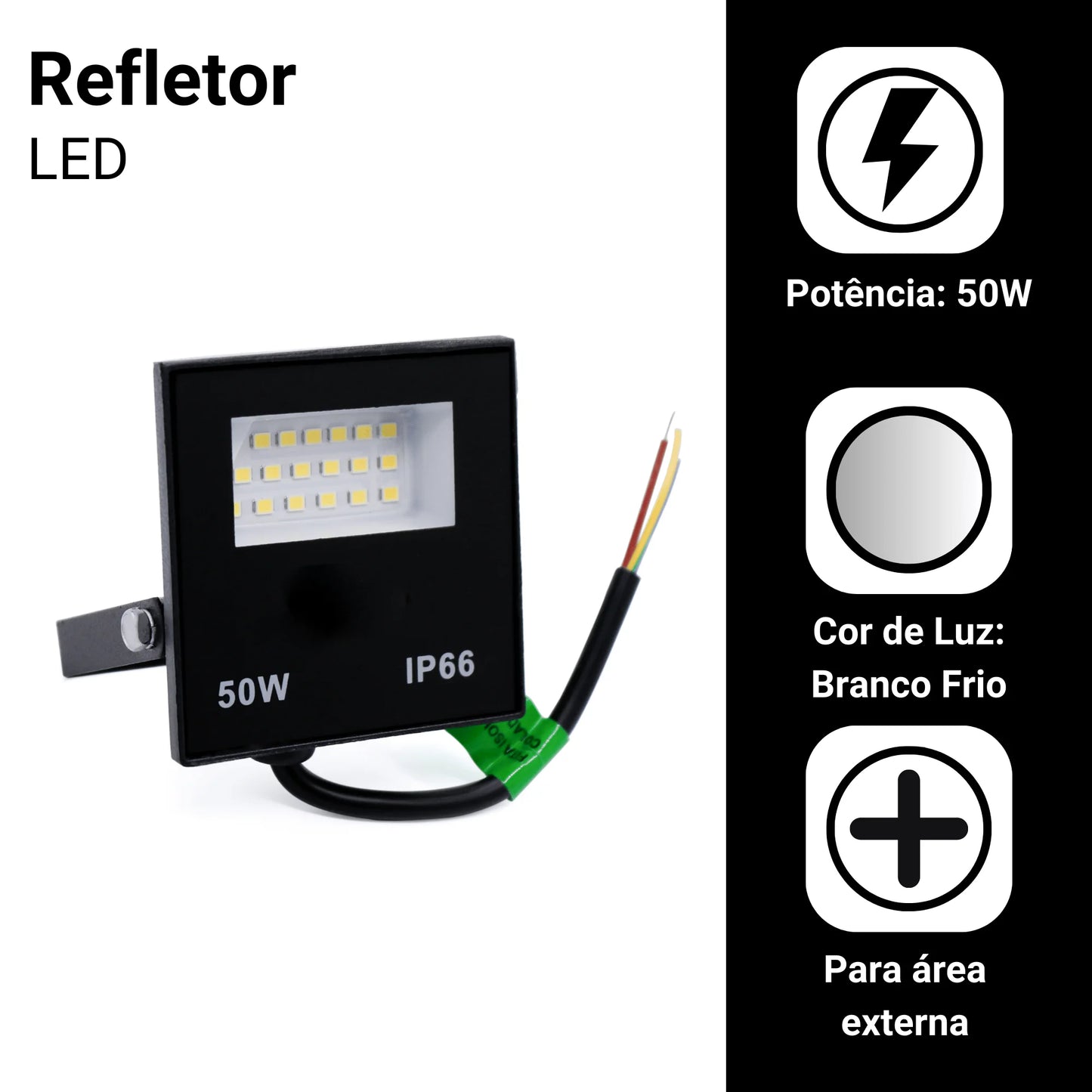 Kit 2 Refletores LED 50W – Bivolt