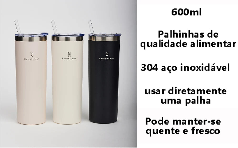 Garrafa Térmica 600 ml Inox Antivazamento
