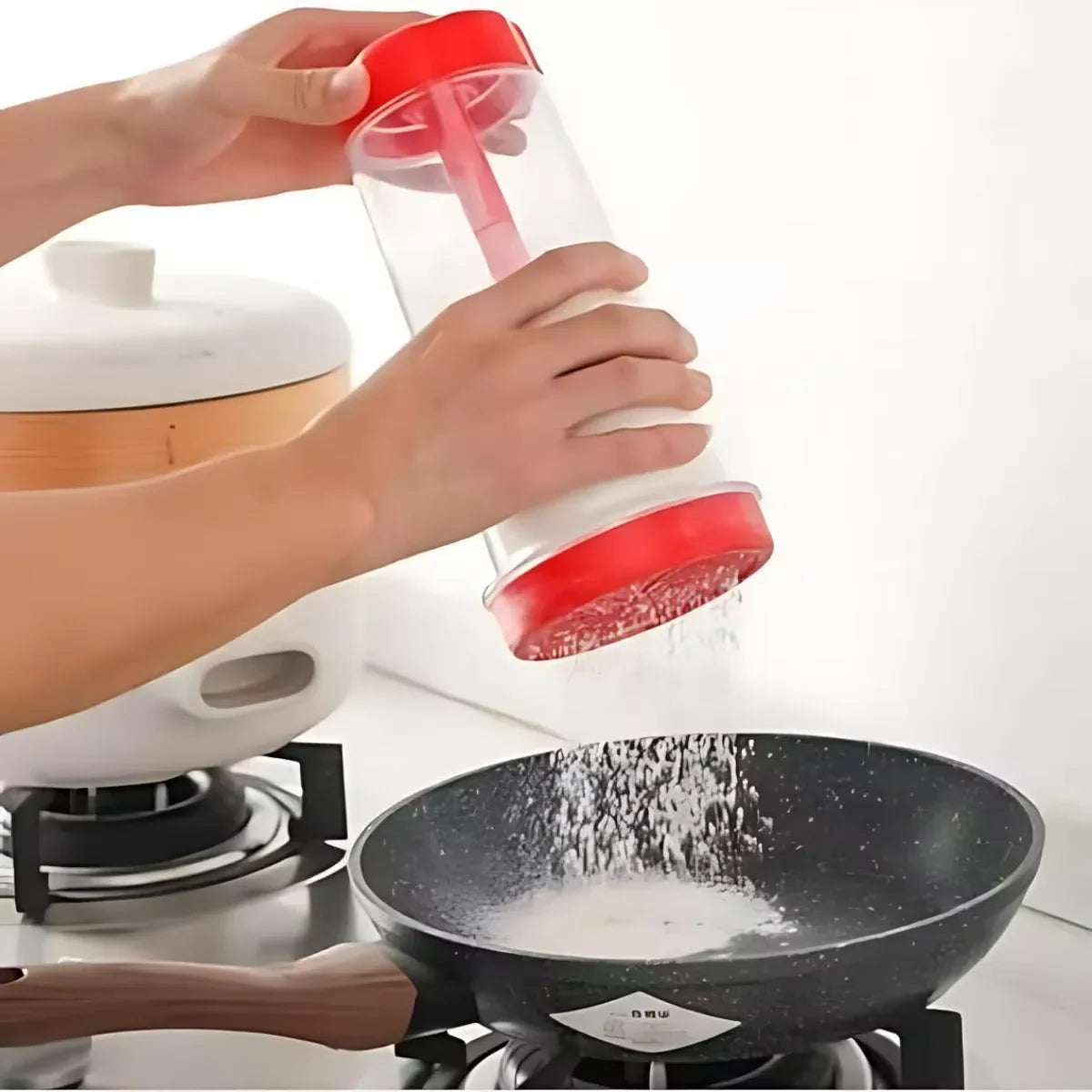 Tapioqueira Polvilhador De Farinha Peneira Armazena Tapioca