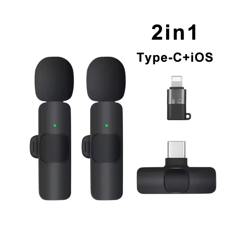Microfone Sem Fio captação de áudio em 360°