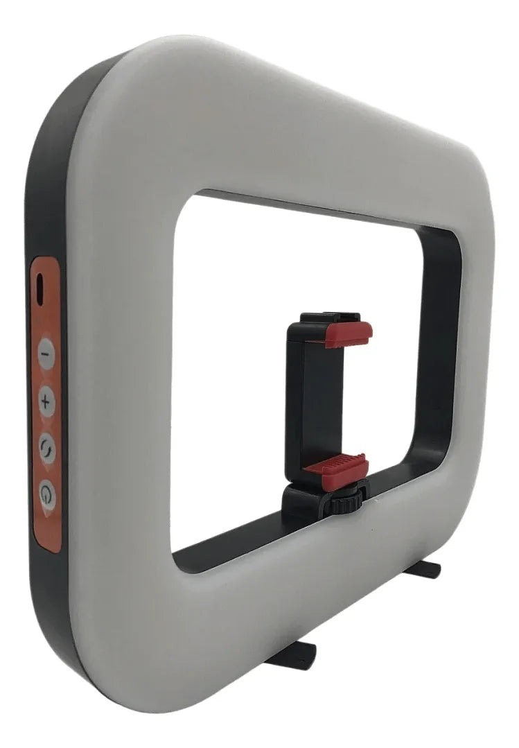 Iluminador Ring Light Retangular Portátil com Suporte