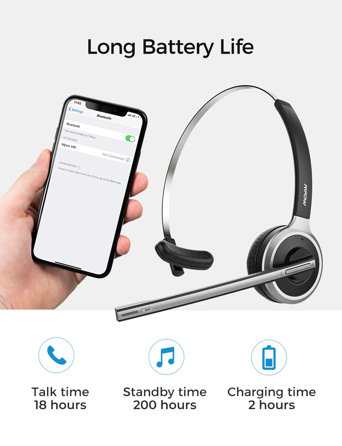 Fone de Ouvido Bluetooth Headset - Conforto, Qualidade e Alta Performance