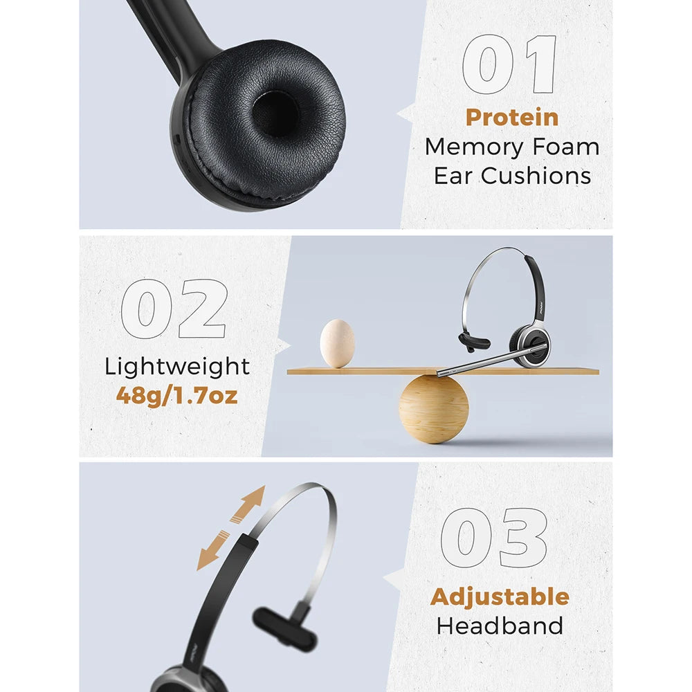 Fone de Ouvido Bluetooth Headset - Conforto, Qualidade e Alta Performance