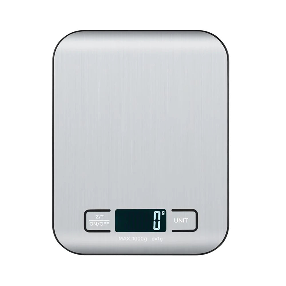 Balança Digital de Cozinha 1g a 10kg com Alta Precisão e Plataforma de Aço Inox