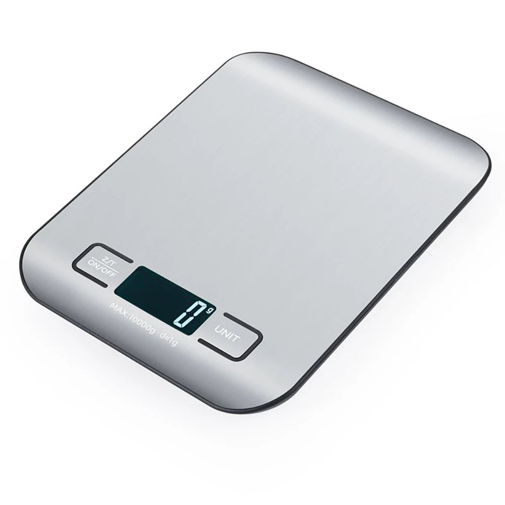 Balança Digital de Cozinha 1g a 10kg com Alta Precisão e Plataforma de Aço Inox