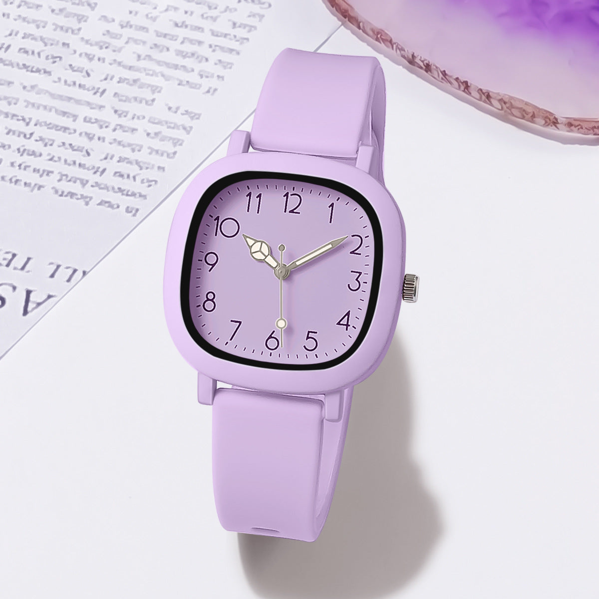 Relógio Quartz com Pulseira de Silicone