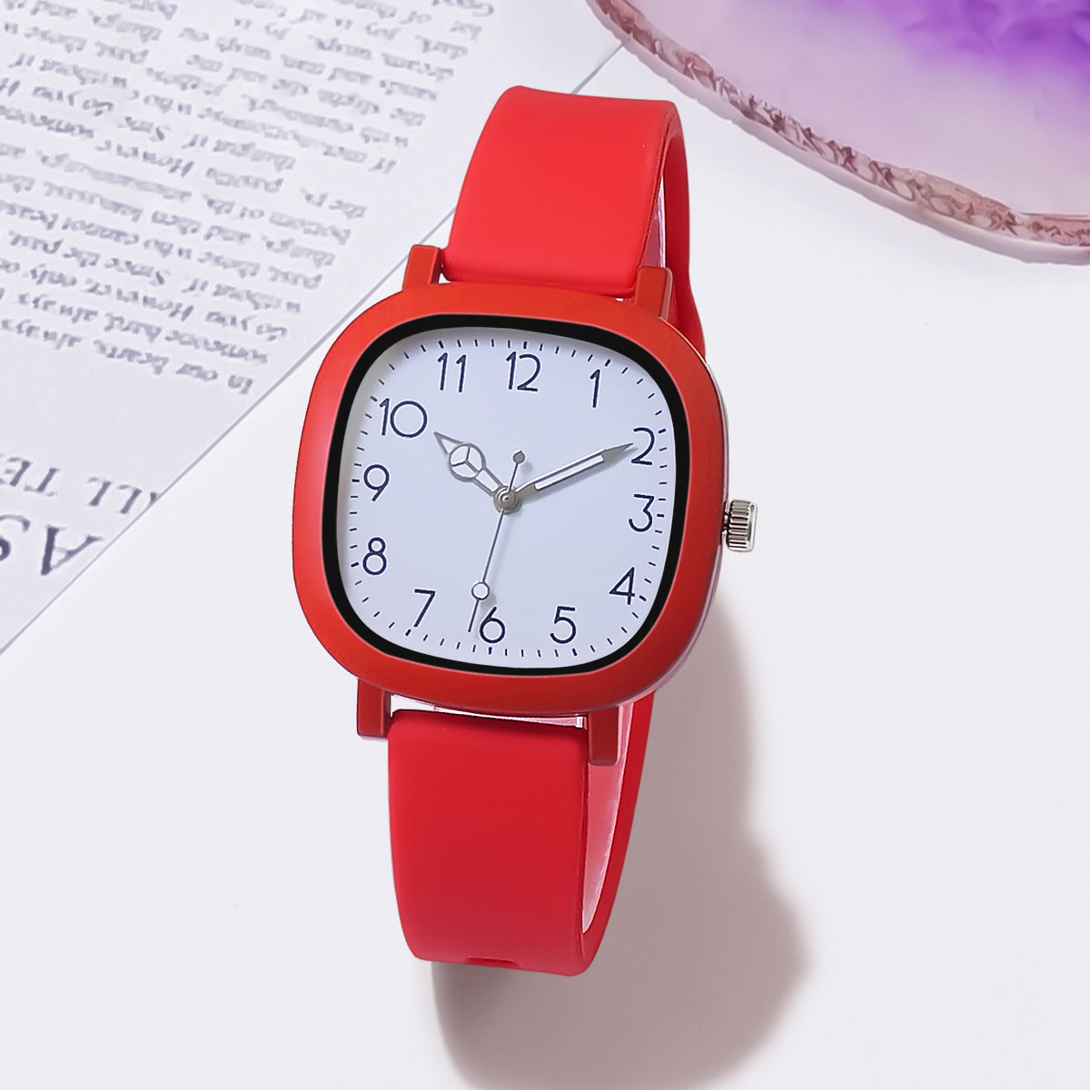 Relógio Quartz com Pulseira de Silicone