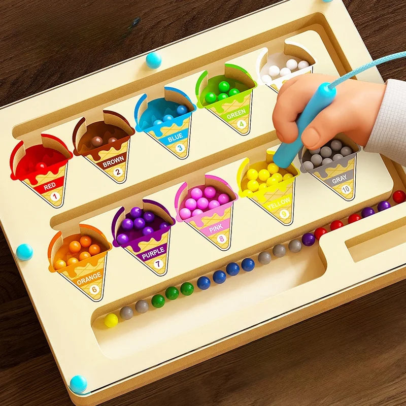 Brinquedo Educativo Labirinto Magnético com Contas Digitais