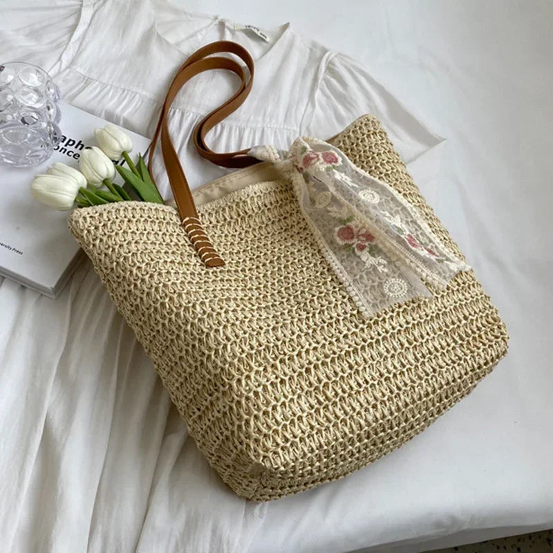 Bolsa Tote de Palha