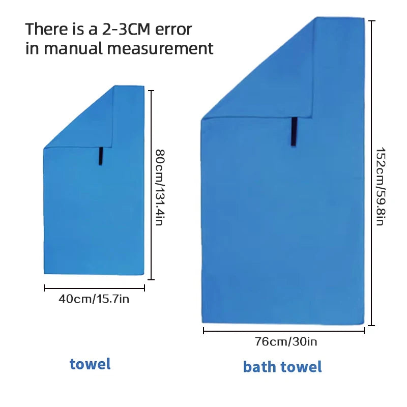 Toalha Esportiva de Microfibra Ultra-Absorvente