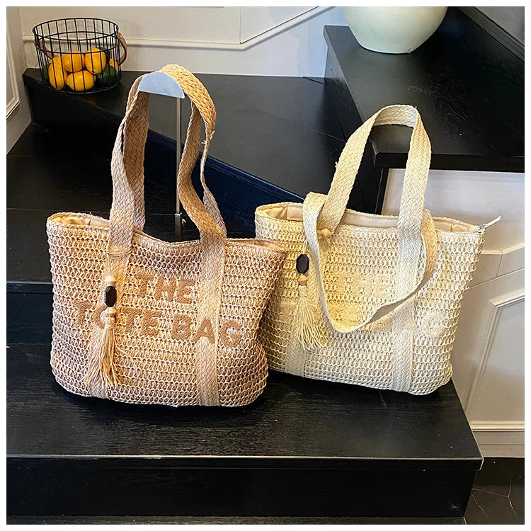 Bolsa de Palha Estilo Francês