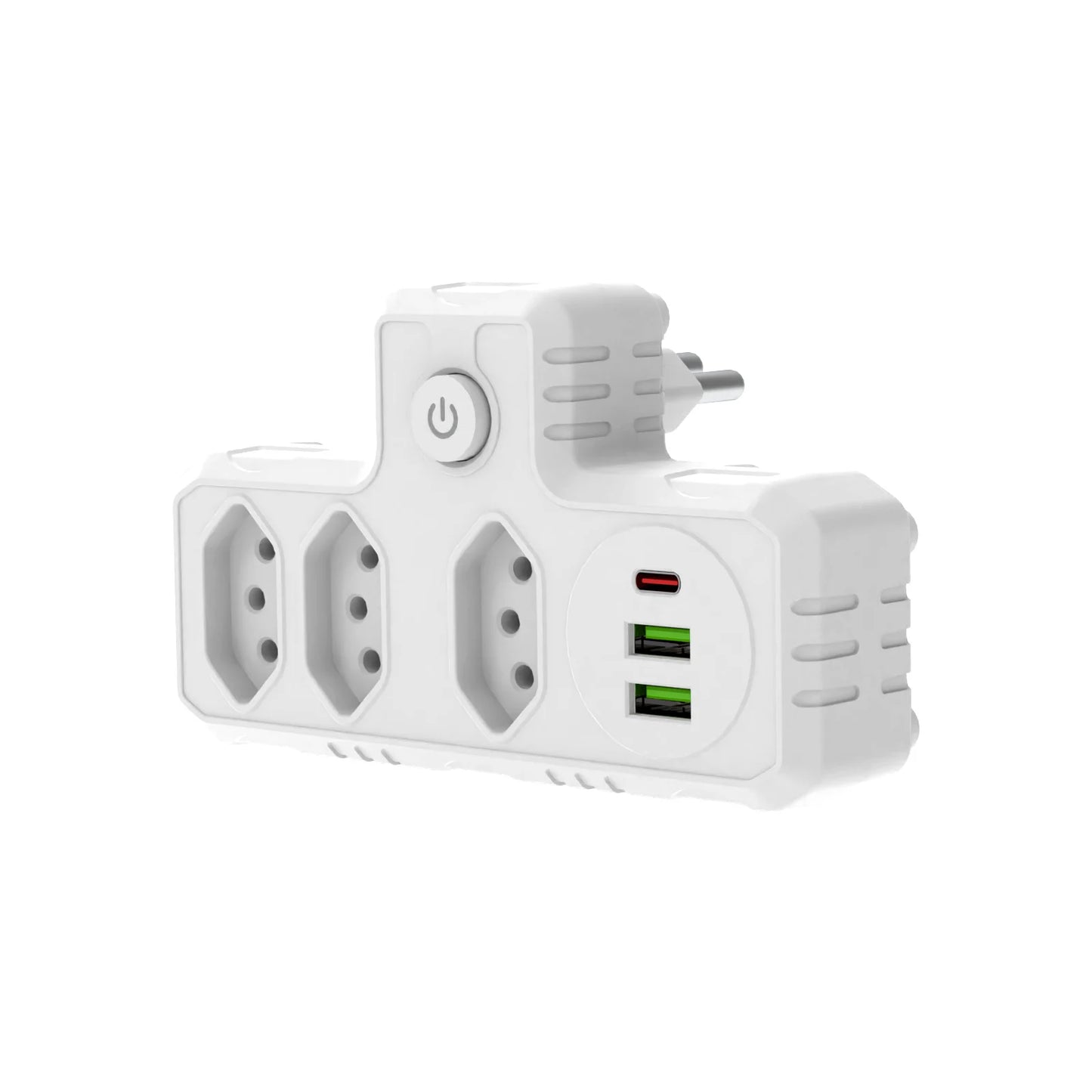 Régua Extensão de Tomadas e Porta USB
