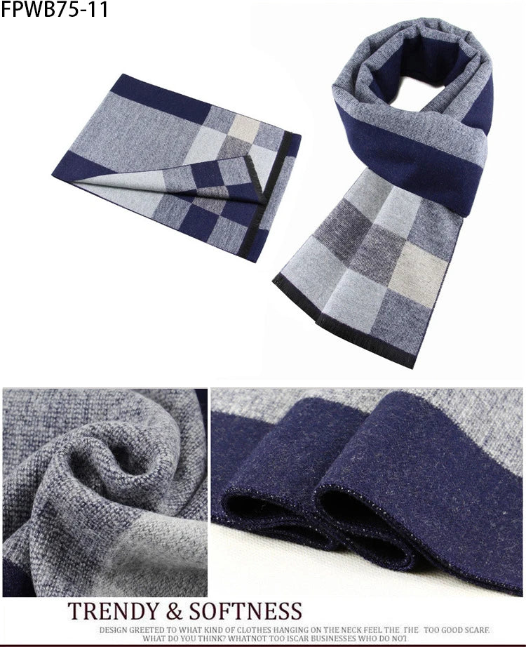 Cachecol Masculino Xadrez — Estilo e Conforto para os Dias Frios
