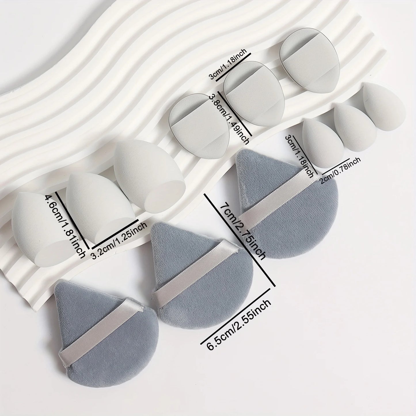 Conjunto de Esponjas Maquiagem 12 Peças