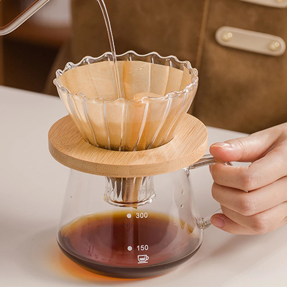Conjunto de Jarra Borosilicato e Filtro de Café Reutilizável