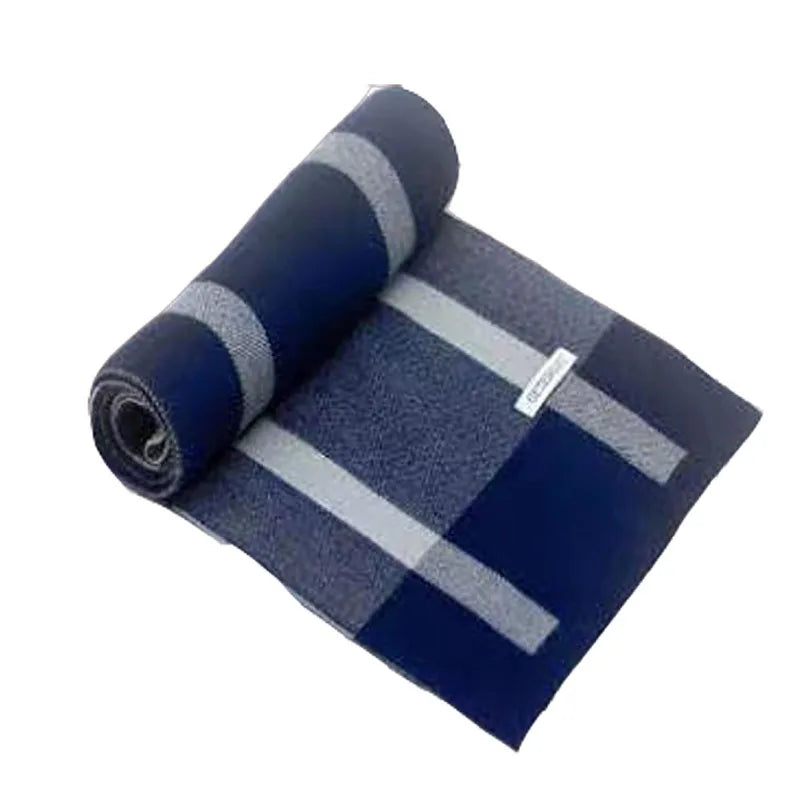 Cachecol Masculino de Inverno – Estilo Patchwork