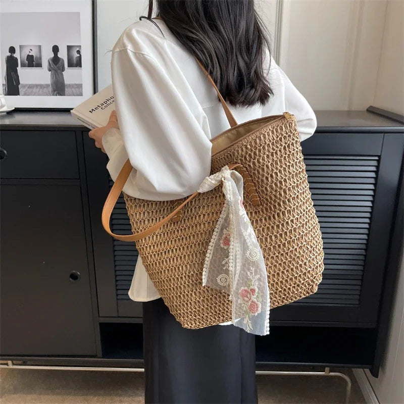 Bolsa Tote de Palha