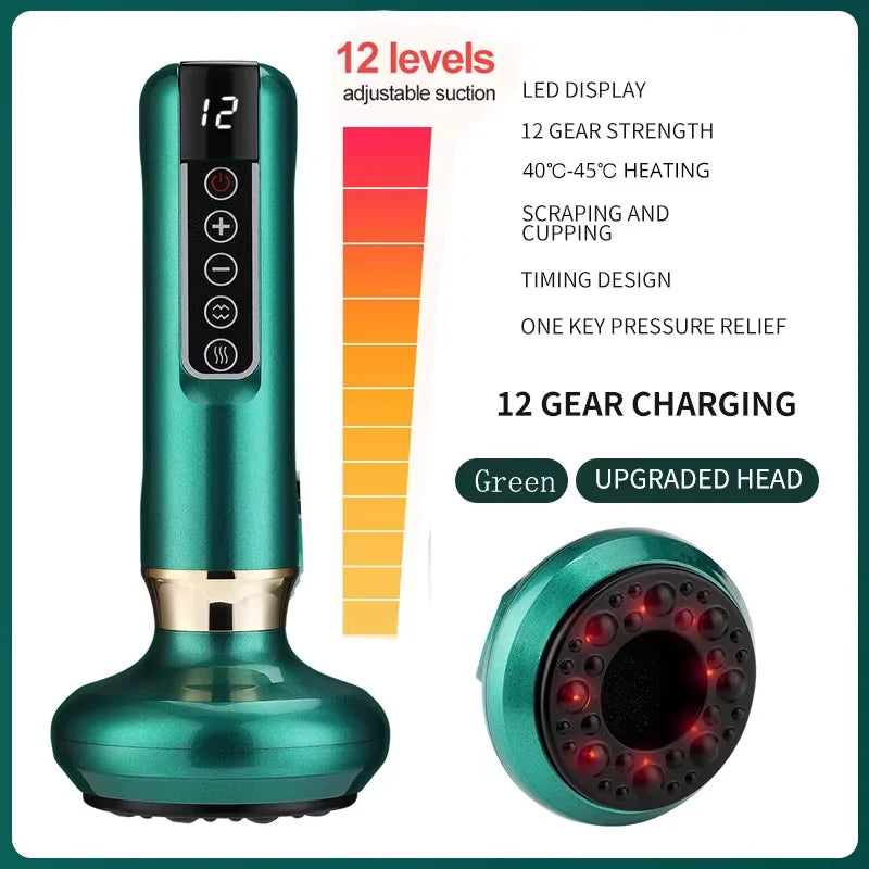 Massageador Elétrico com Ventosa e Aquecimento