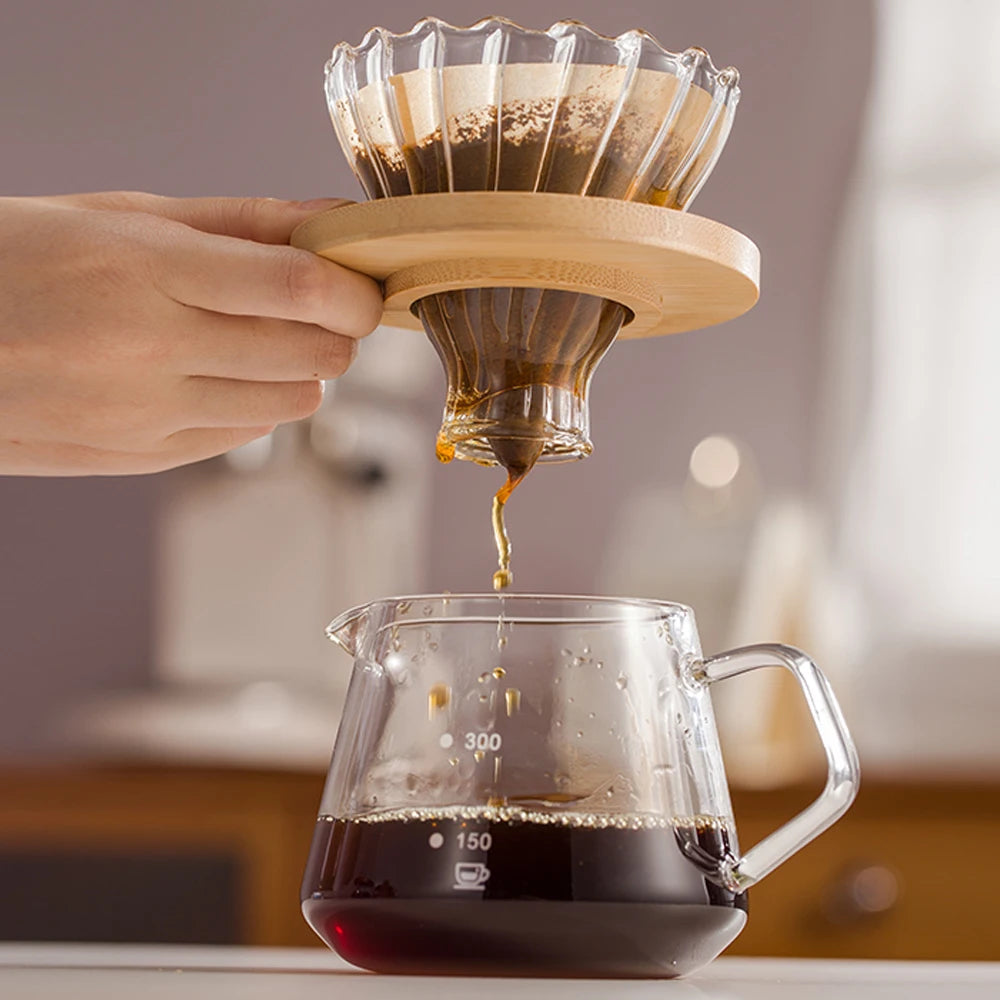 Conjunto de Jarra Borosilicato e Filtro de Café Reutilizável