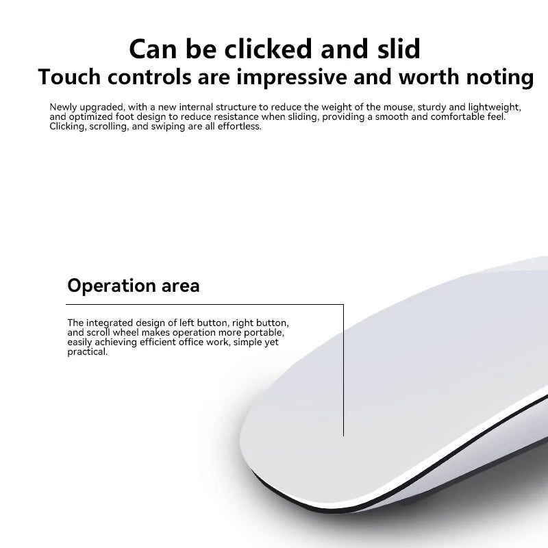 Mouse Sem Fio Multi-Touch Bluetooth 5.0