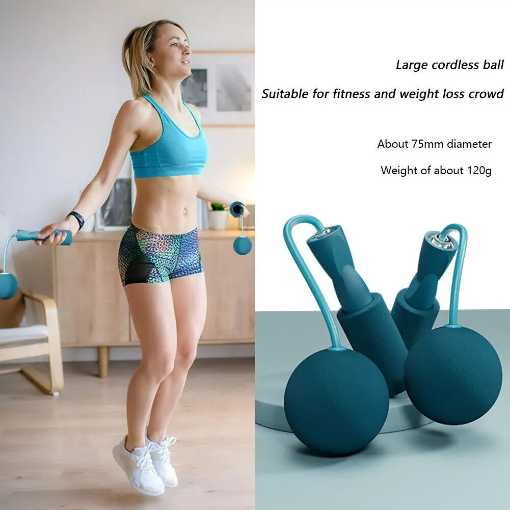 Corda de Pular Sem Fio com Bola Pesada - Fitness e Treinamento Aeróbico