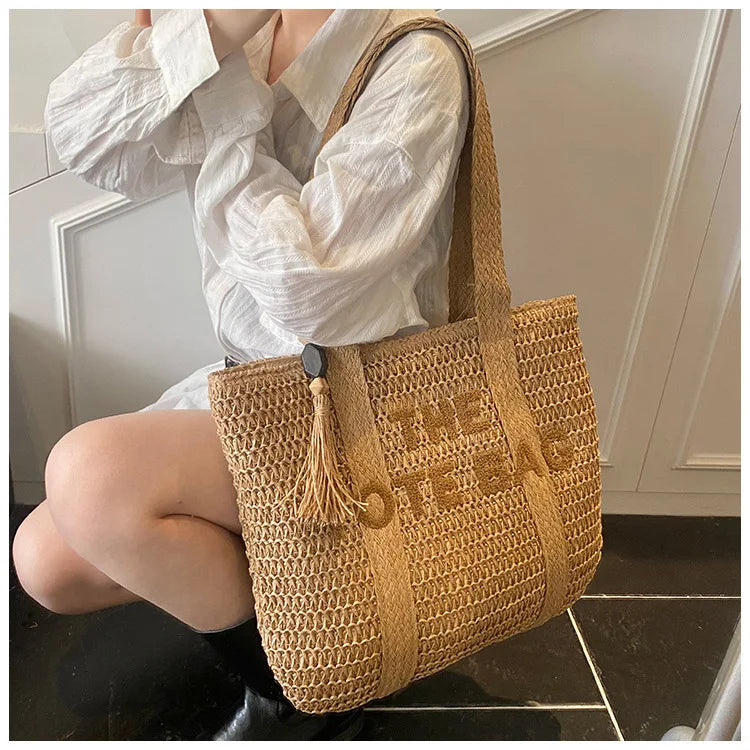 Bolsa de Palha Estilo Francês