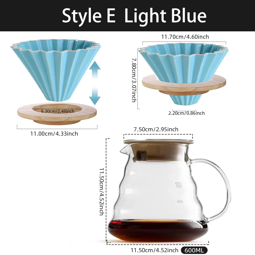 Conjunto de Jarra Borosilicato e Filtro de Café Reutilizável