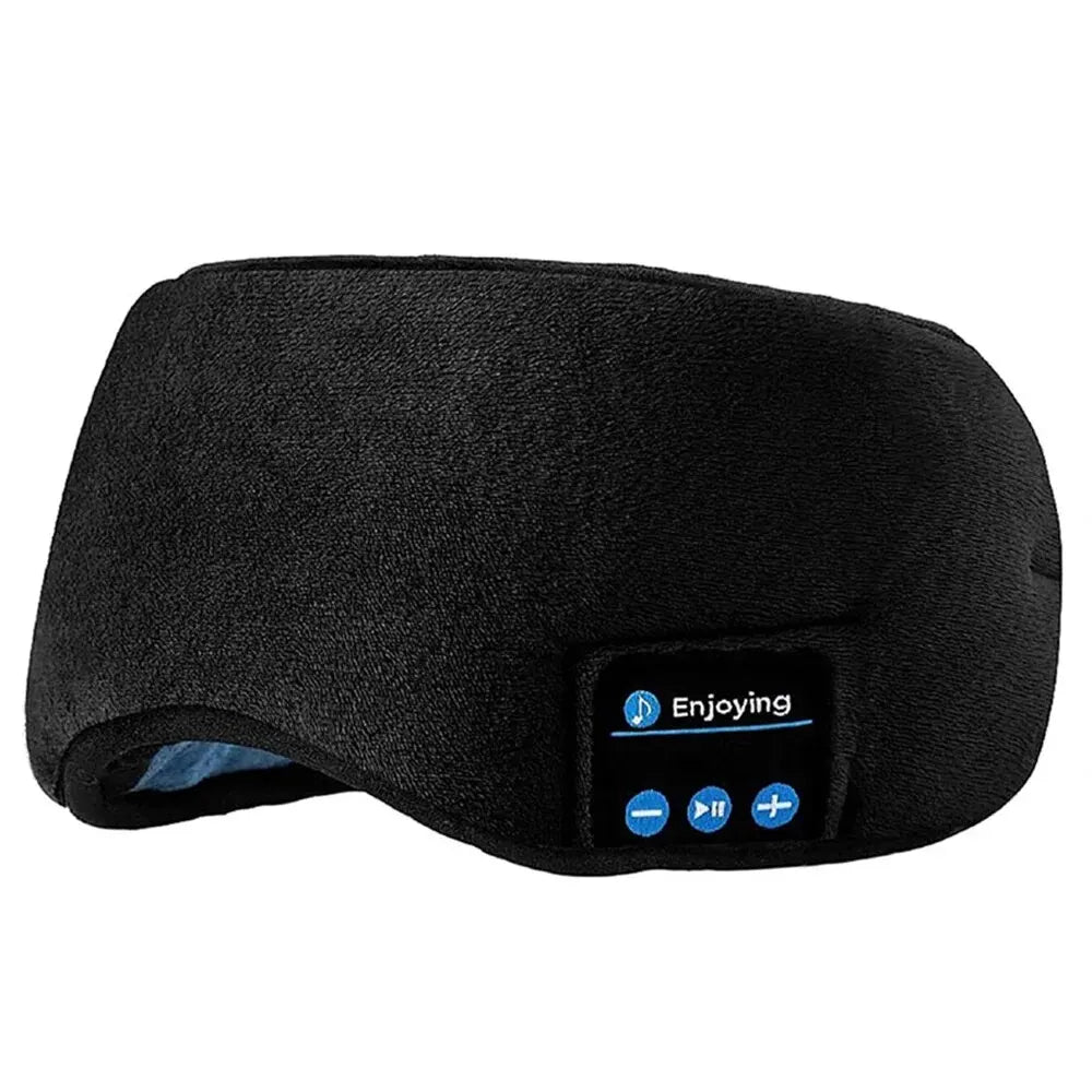 Fones Bluetooth com Faixa de Cabeça – Headset Sem Fio para Esportes, Sono e Música (Máscara de Olhos Integrada)