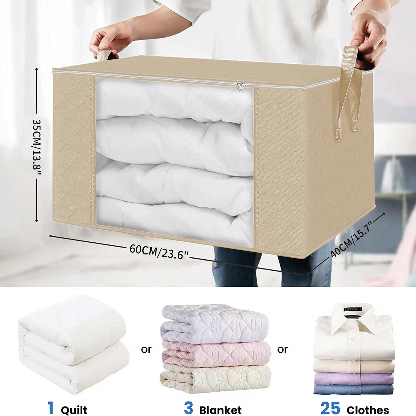 Organizador de Roupas Zíper Dobrável