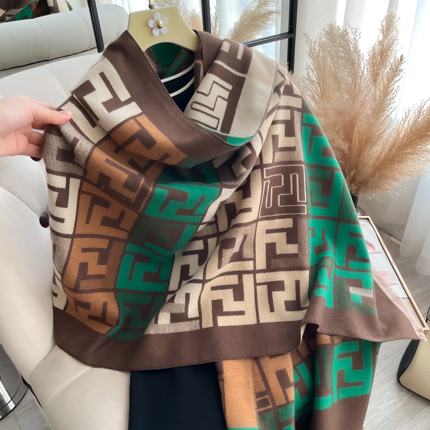 Cachecol Feminino Luxo – Dupla Face com Toque de Cashmere | Design Elegante