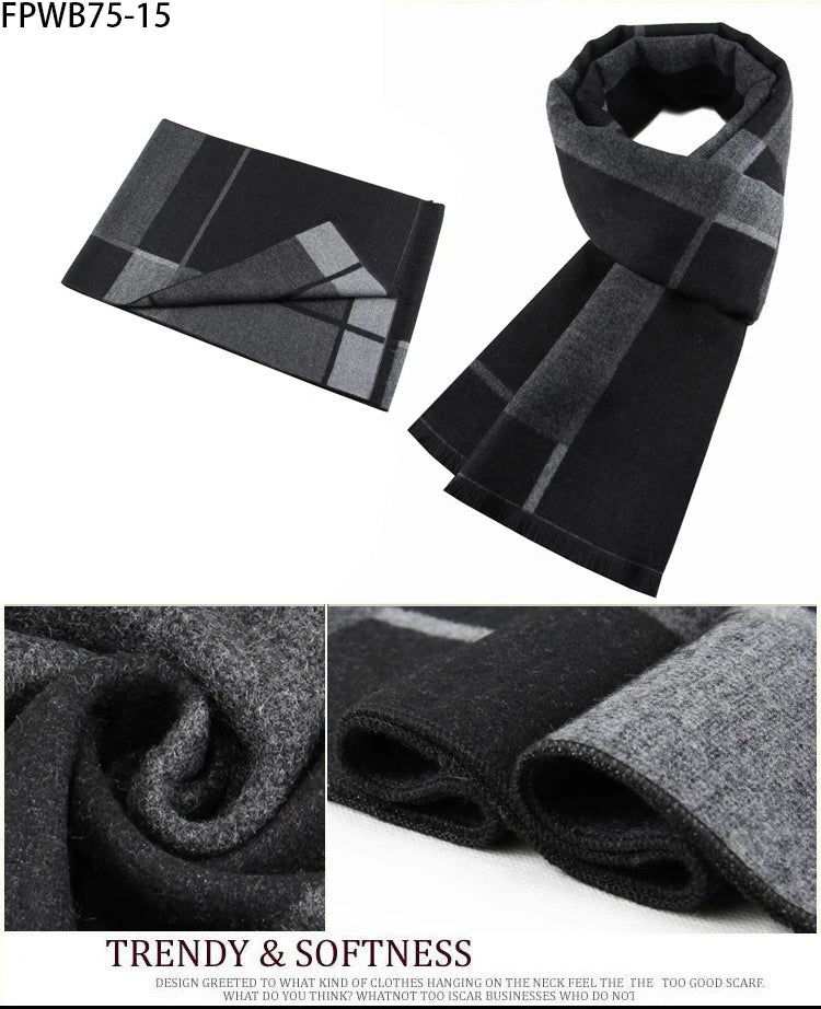 Cachecol Masculino Xadrez — Estilo e Conforto para os Dias Frios