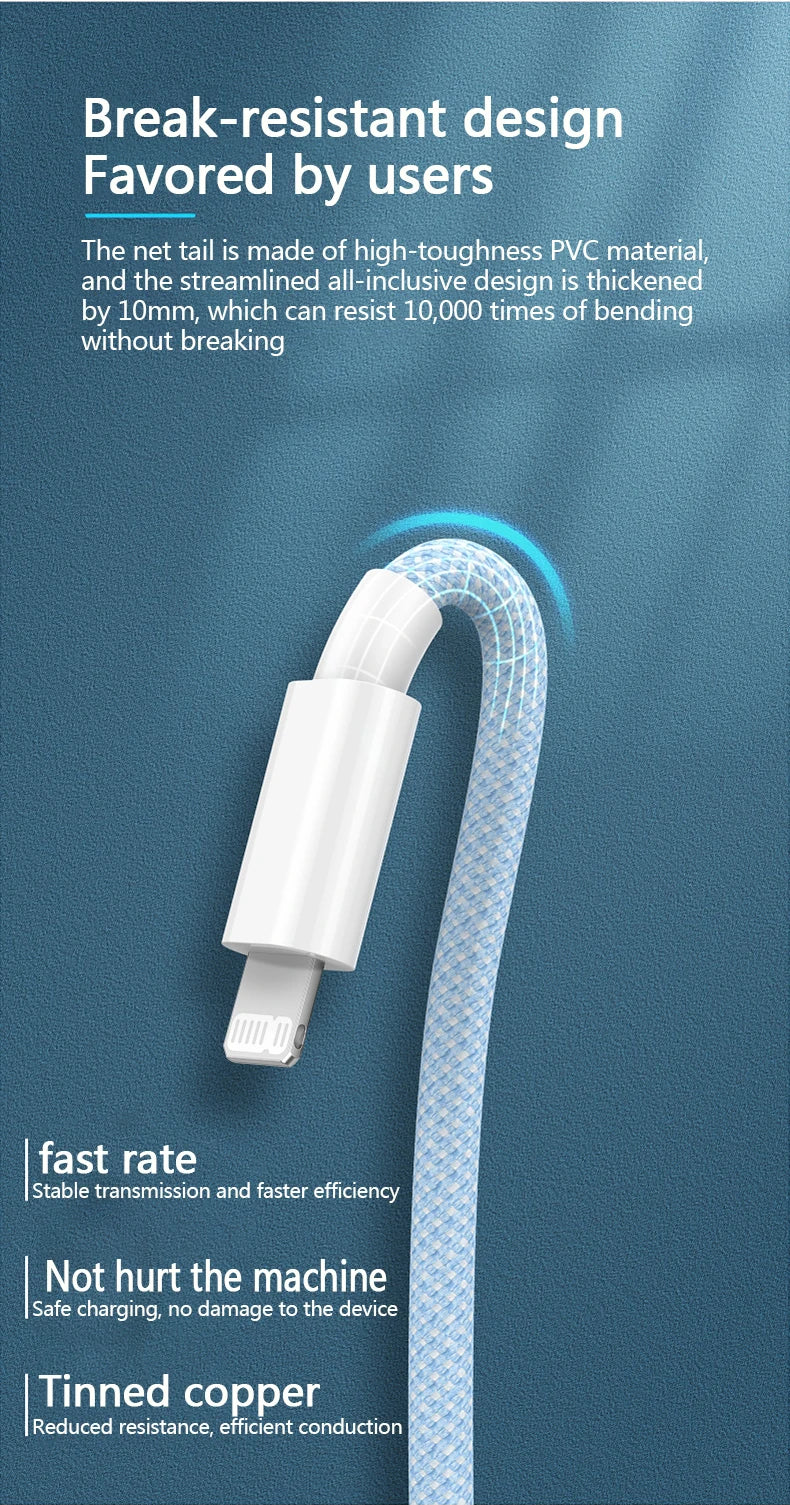 Cabo de Carregamento Rápido USB C