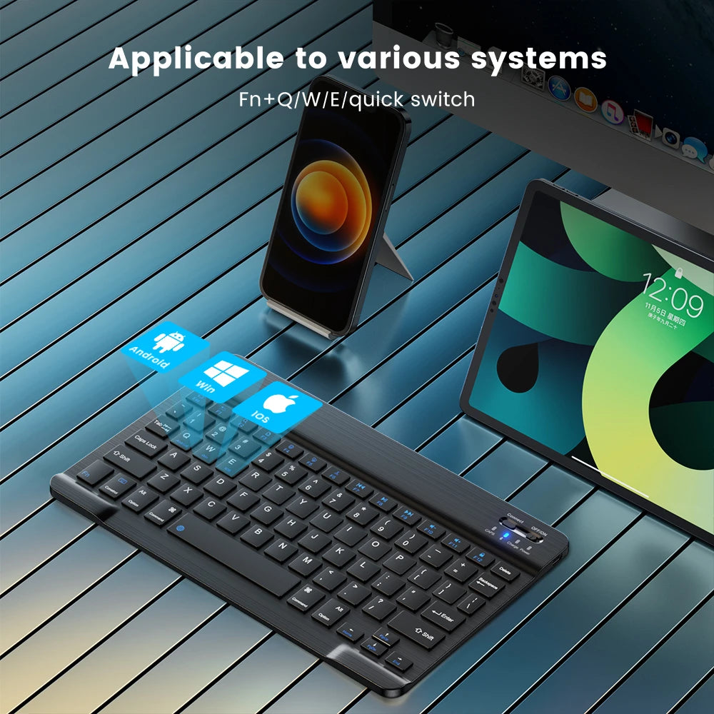 Teclado Silencioso Bluetooth Recarregável