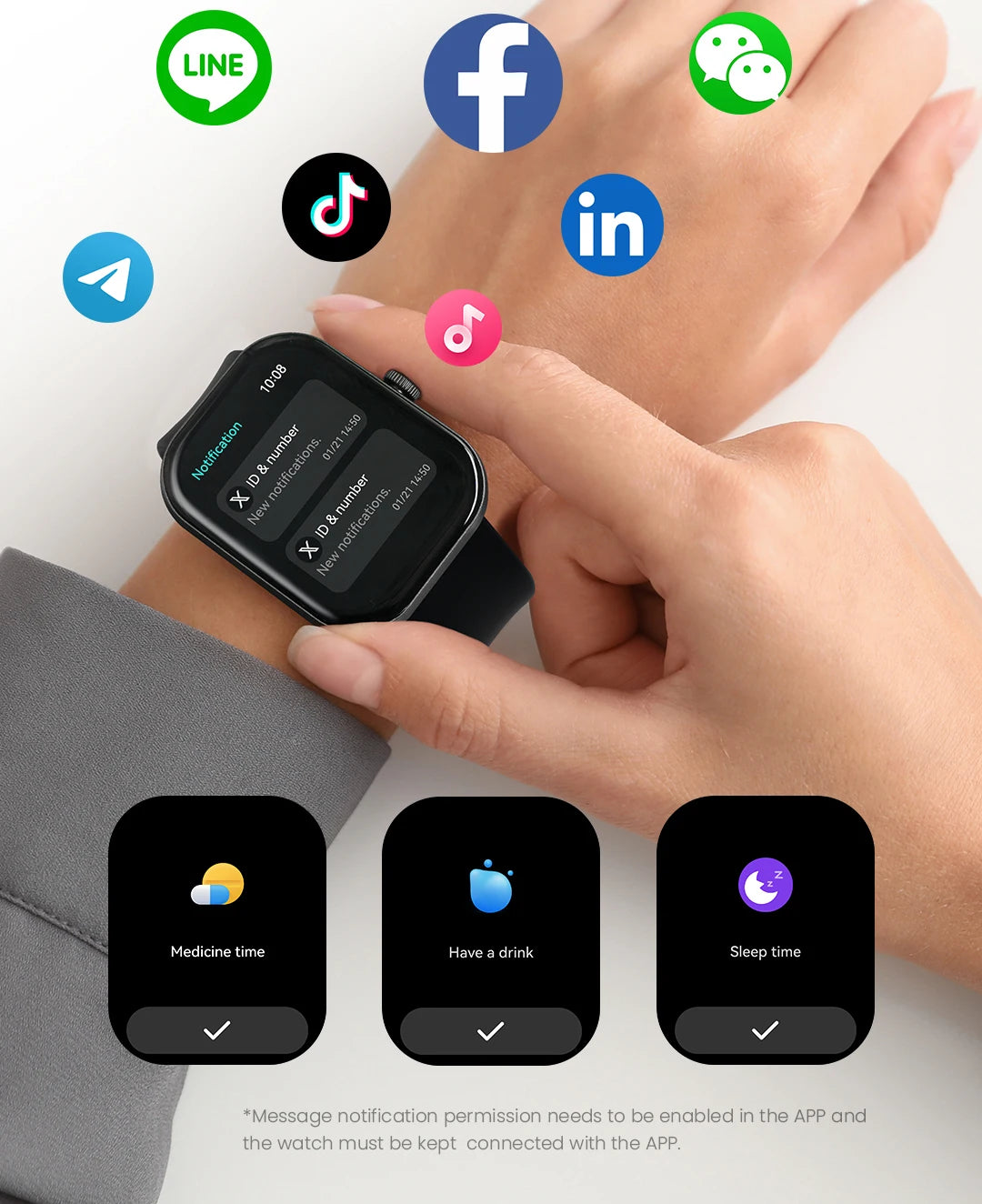 Smartwatch S6 Chamadas Bluetooth