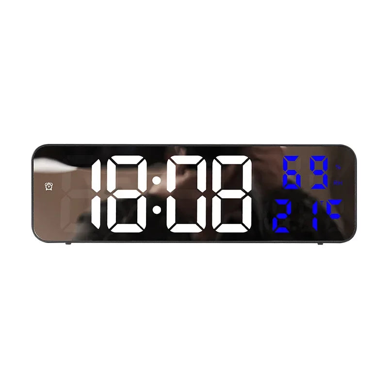 Relógio Digital Grande Temperatura e Umidade Parede Mesa