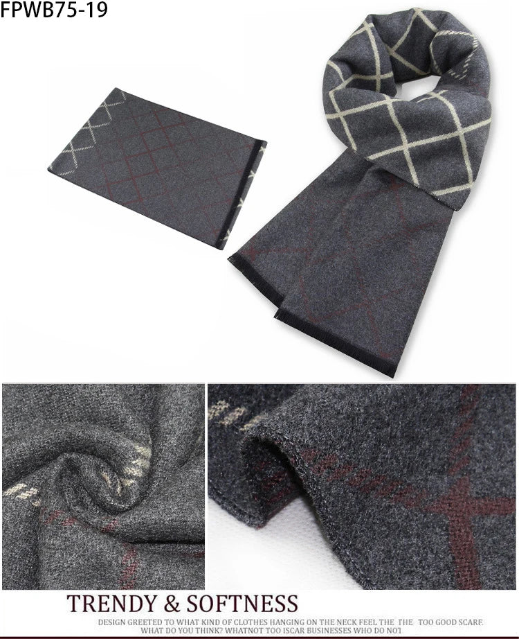 Cachecol Masculino Xadrez — Estilo e Conforto para os Dias Frios