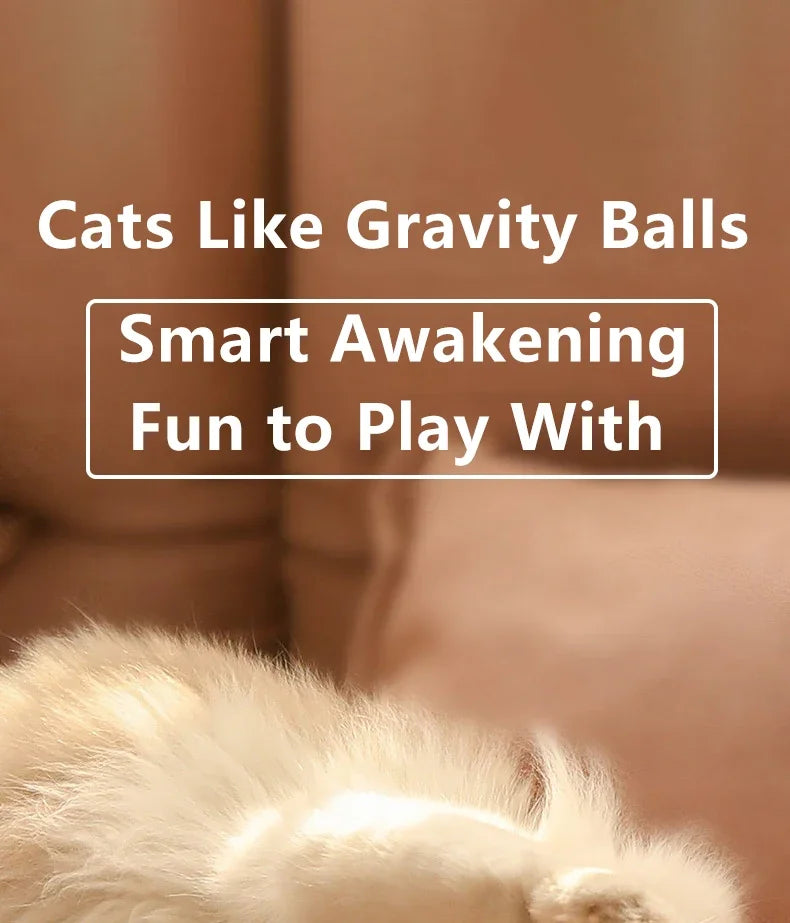 Bola Interativa Inteligente para Gatos – Brinquedo Eletrônico com Rolamento Automático e Efeitos Mágicos