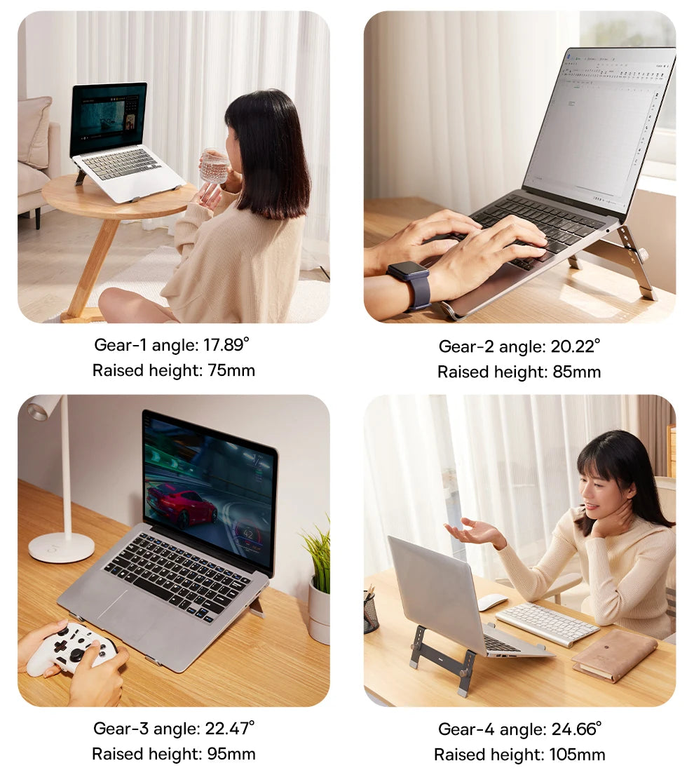 Suporte para Laptop Liga de Alumínio Ajustável