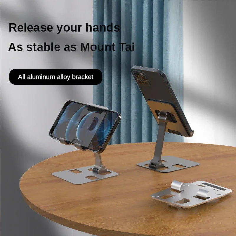 Suporte Universal para Tablet e Celular – Liga de Alumínio, Ajustável e Portátil, Compatível com iPad e Smartphones