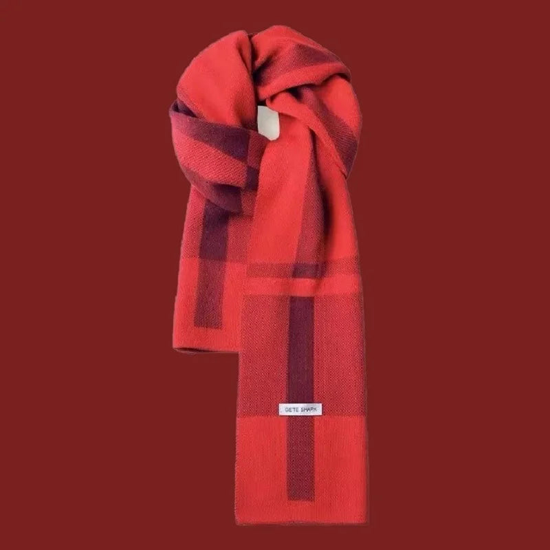 Cachecol Masculino de Inverno – Estilo Patchwork
