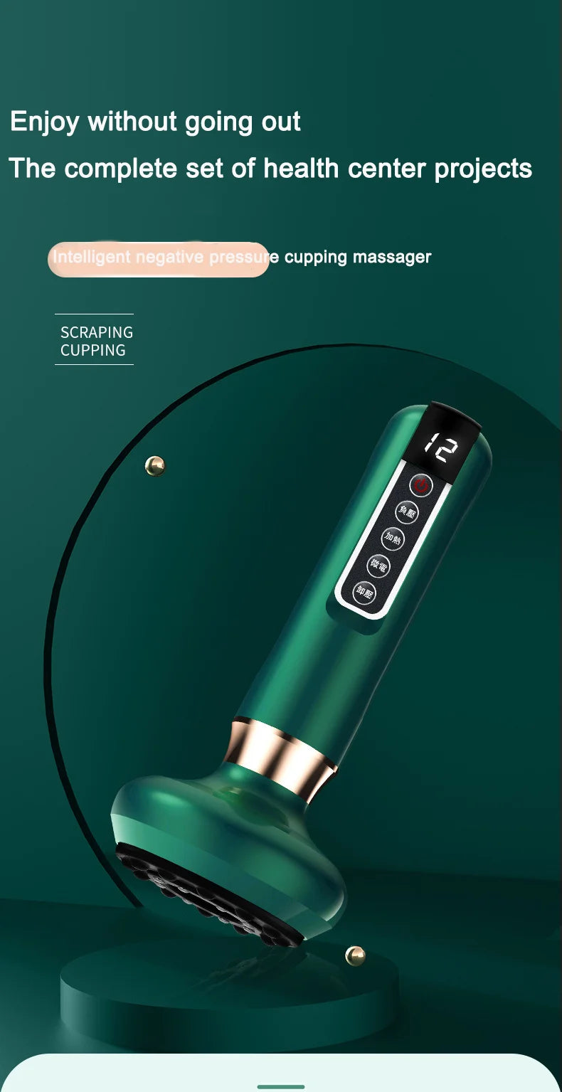 Massageador Elétrico com Ventosa e Aquecimento